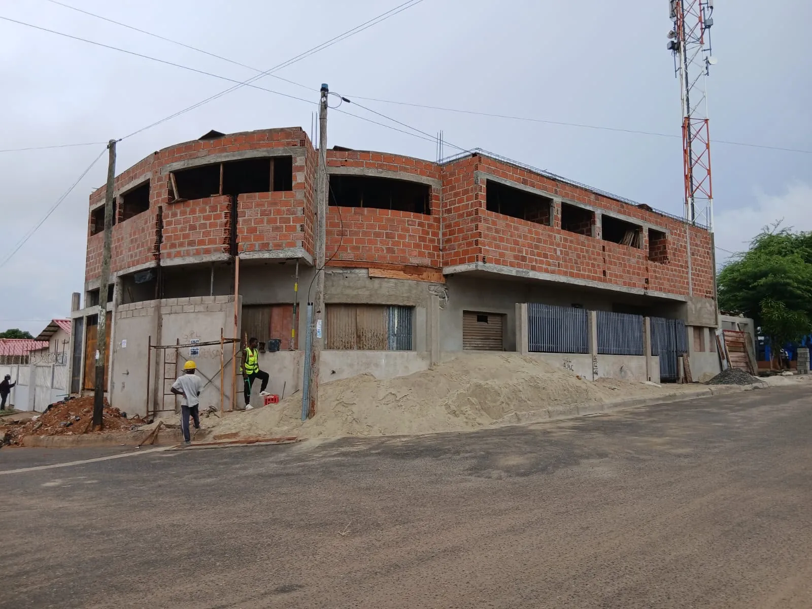 Estrutura de edifício residencial em desenvolvimento